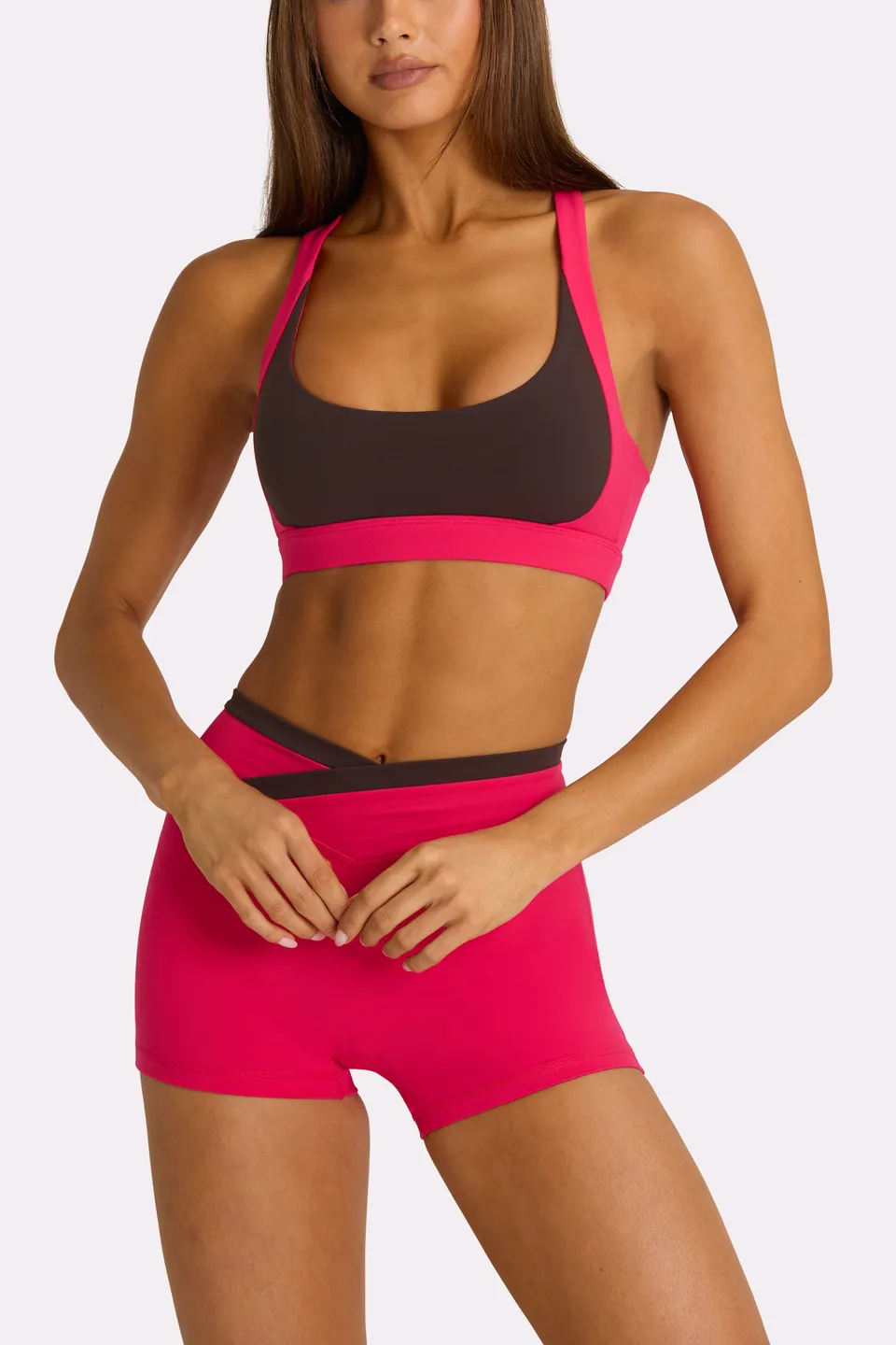 Oh Polly Bo+Tee Soft Active Short Rose Vif Anti-Transparence