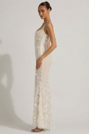 Oh Polly Embellished Vasanta robe corset blanche sequins