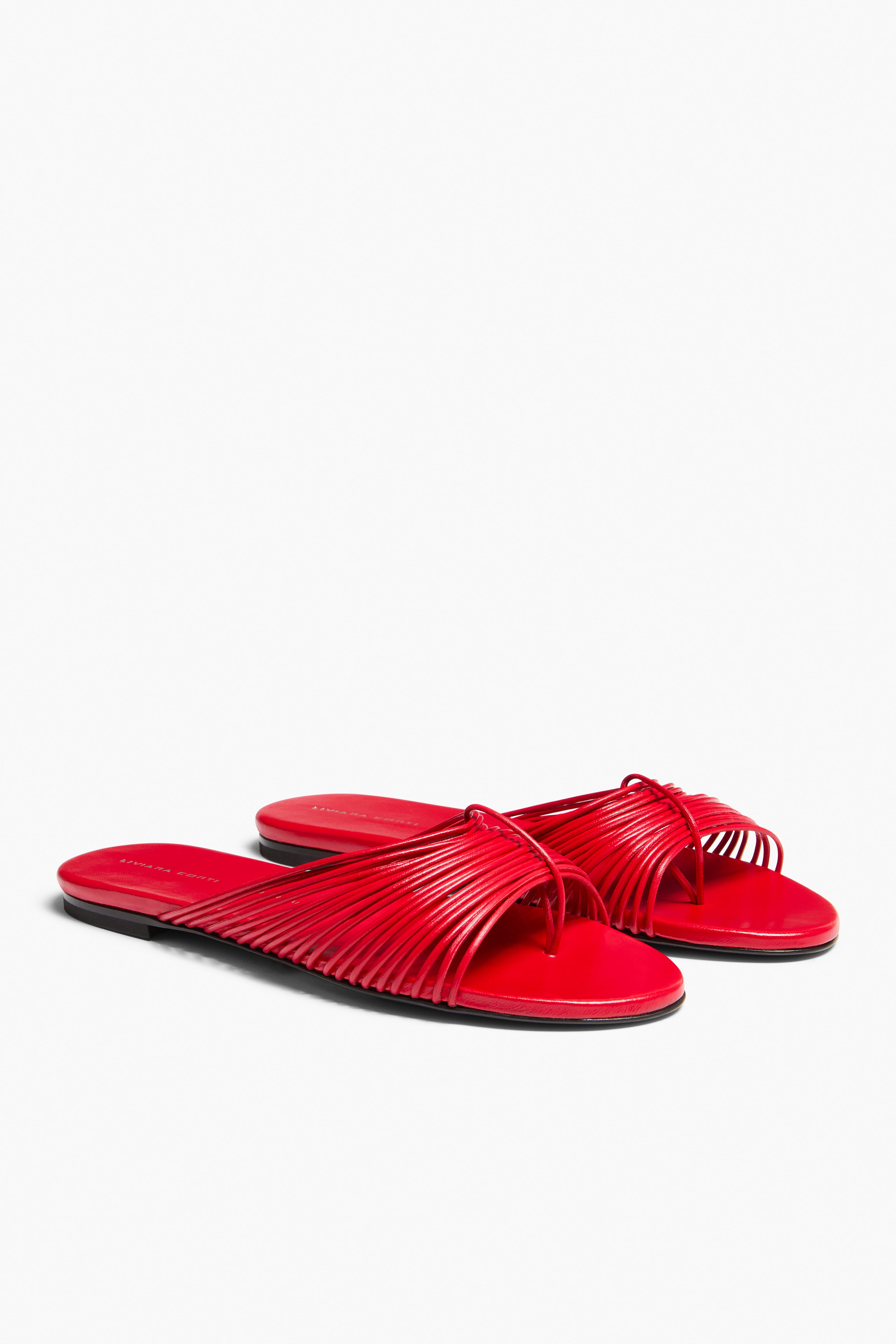 Liviana Conti Eleonora mules plates corallo nappa
