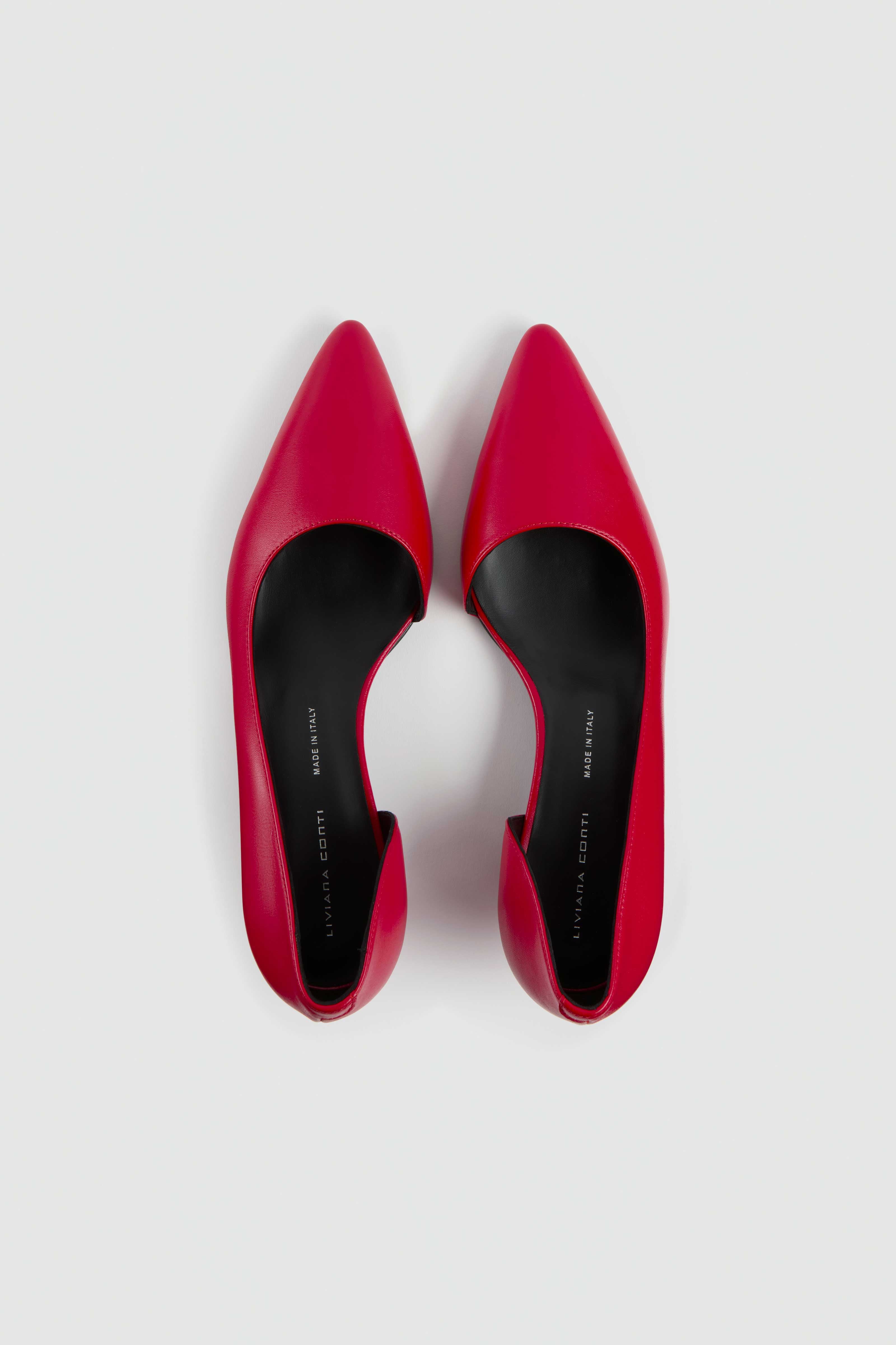 Liviana Conti Aurora escarpins paprika nappa asymétriques