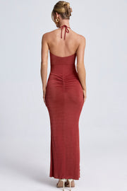Oh Polly Margot robe maxi sienna fente haute
