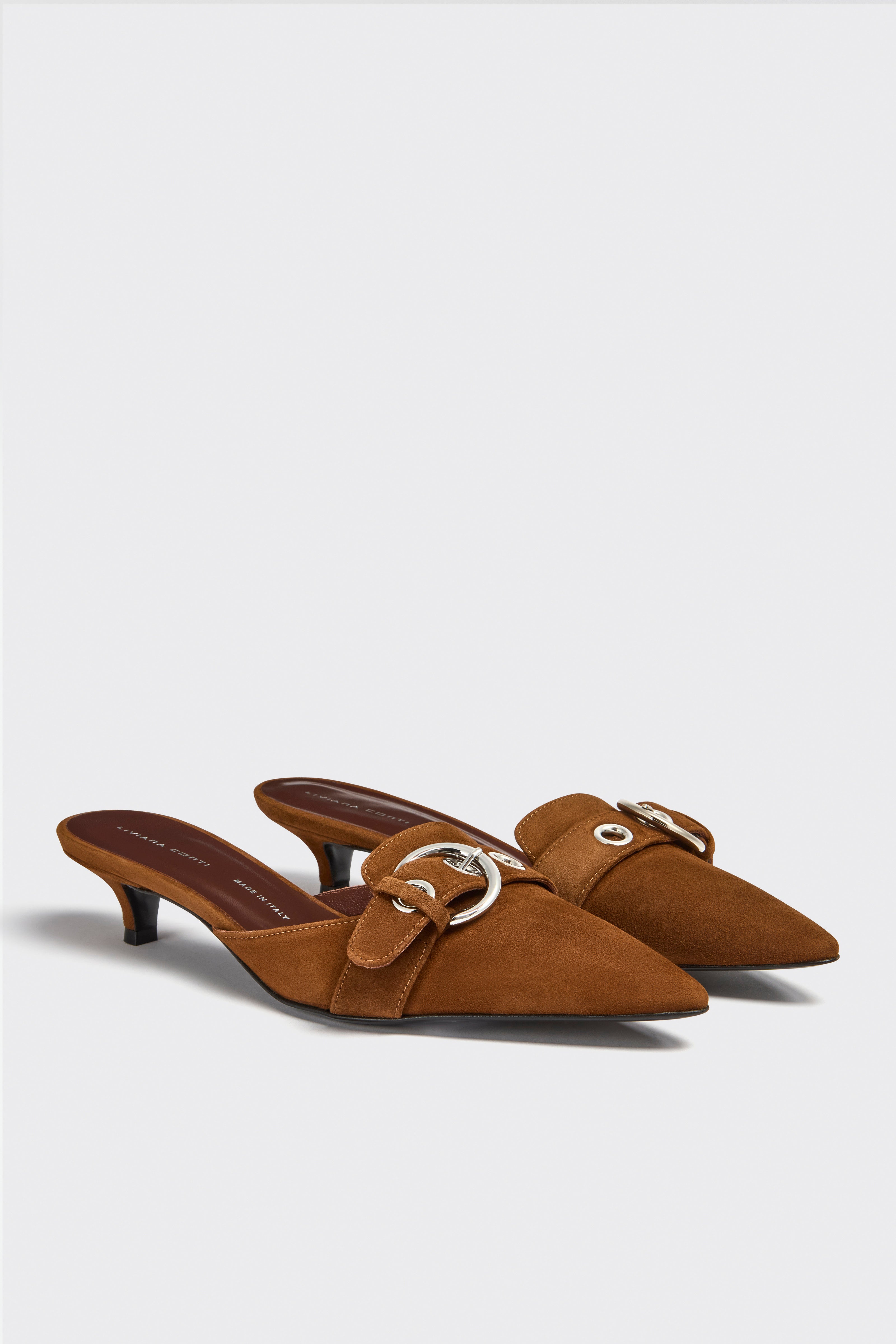 Liviana Conti Jude mules daim brandy talon 4 cm