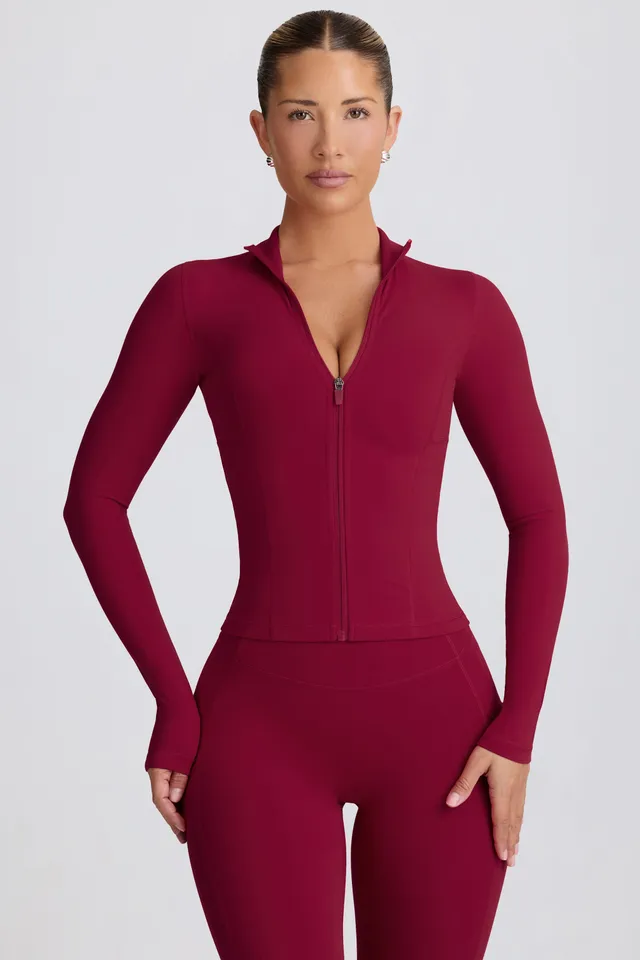 Oh Polly Bo+Tee BT0698 veste sport bordeaux stretch