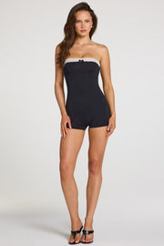Oh Polly Jumpsuits Idalia combishort noir dentelle
