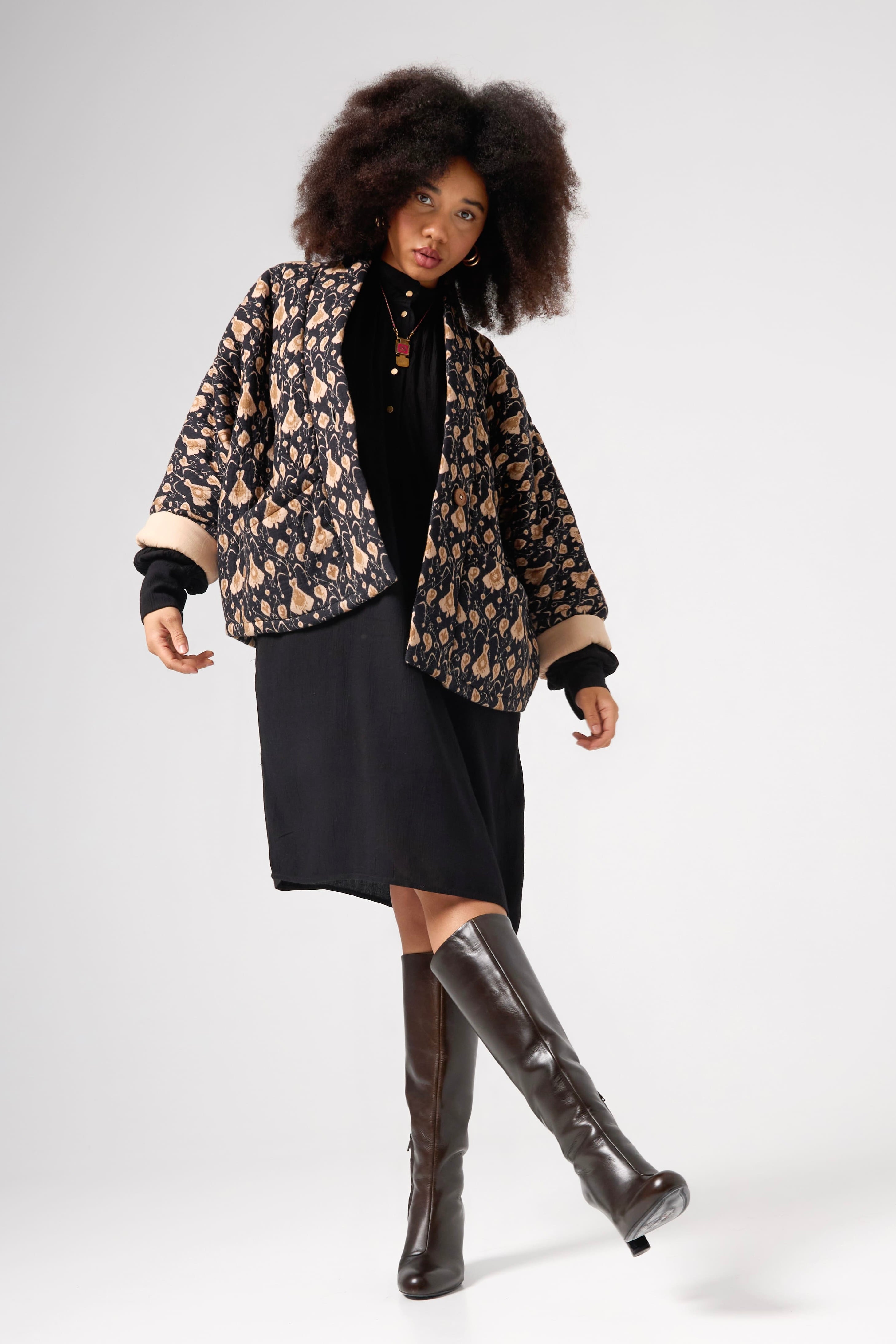 Chicosoleil Ayla veste matelassée paisley tribal coton