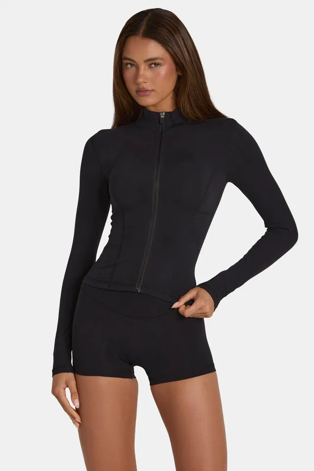 Oh Polly Bo+Tee Soft Active veste zippée noir stretch