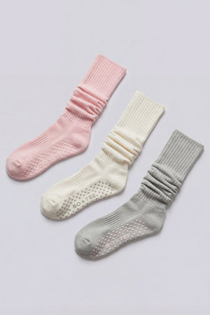 Bo+Tee Chaussettes Pilates Antidérapantes Lot 3 Multicolore