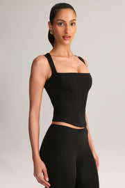 Oh Polly Vivee 15439 top noir col carré modal