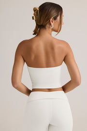 Oh Polly Verna 14141 crop top bandeau blanc modal