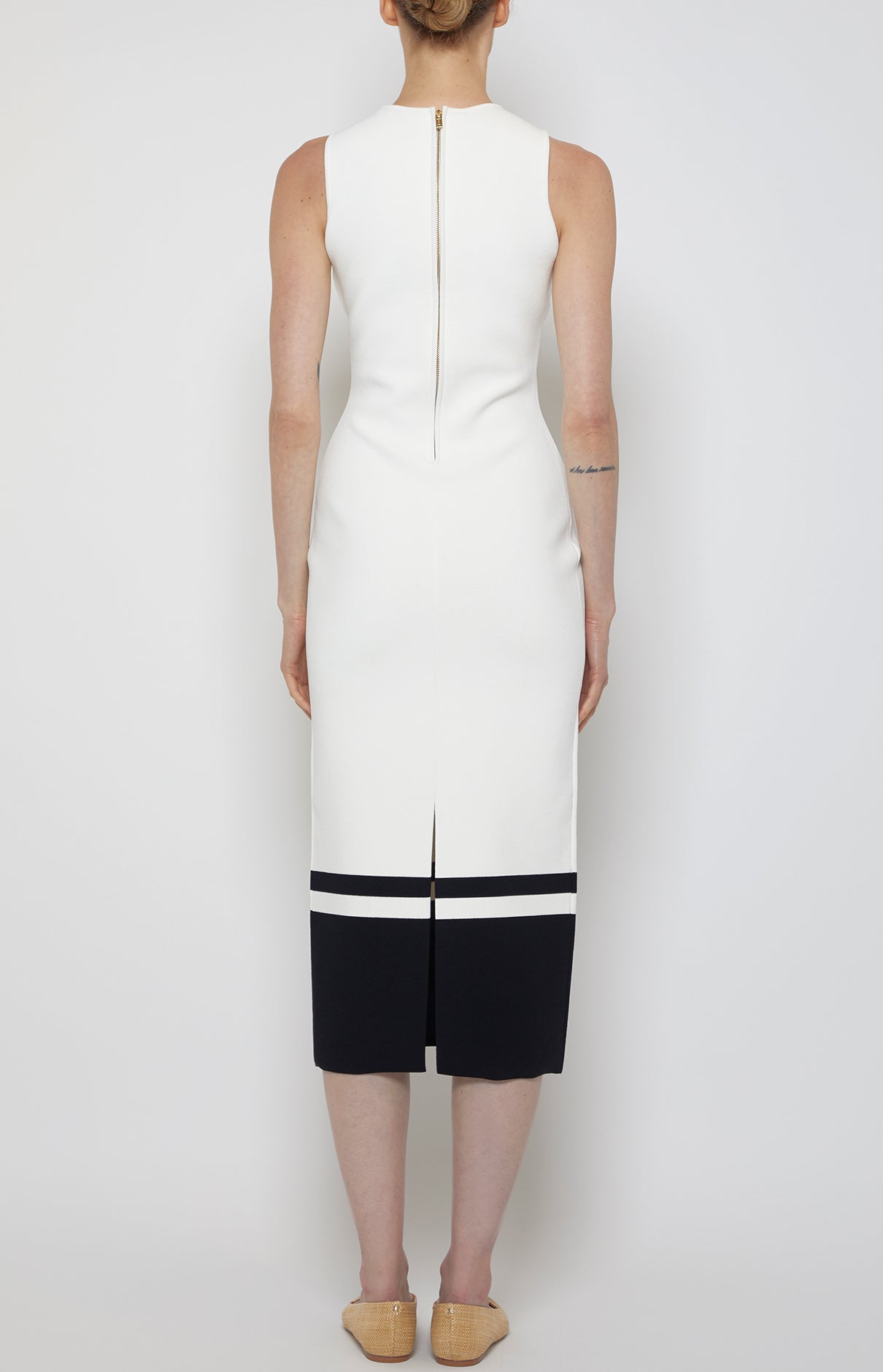Prabal Gurung Compact Knit Tubino Dress robe blanc/noir