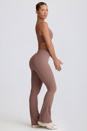 Oh Polly Bo+Tee Soft Active V-Waist Legging évasé mocha