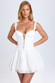 Oh Polly Analise 9266 robe mini blanche corset à lacets