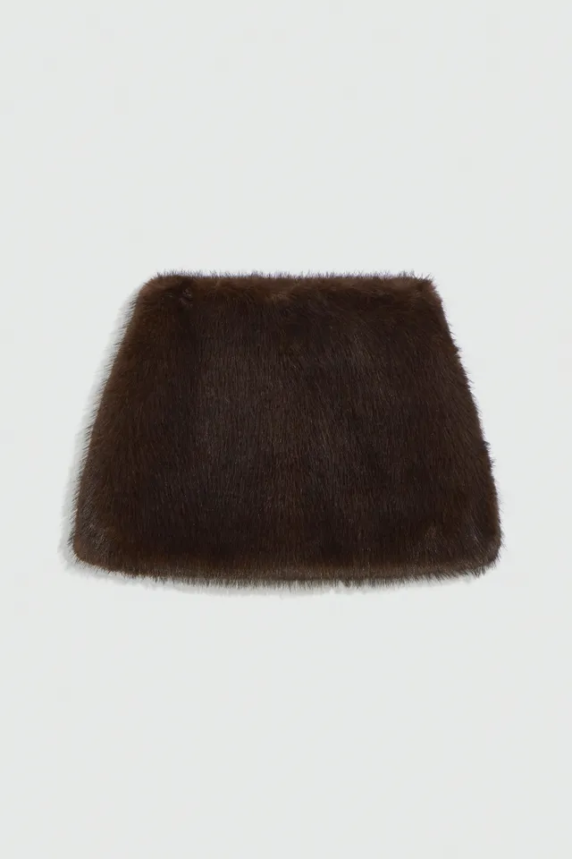 Liviana Conti Ophelia snood marron fausse fourrure