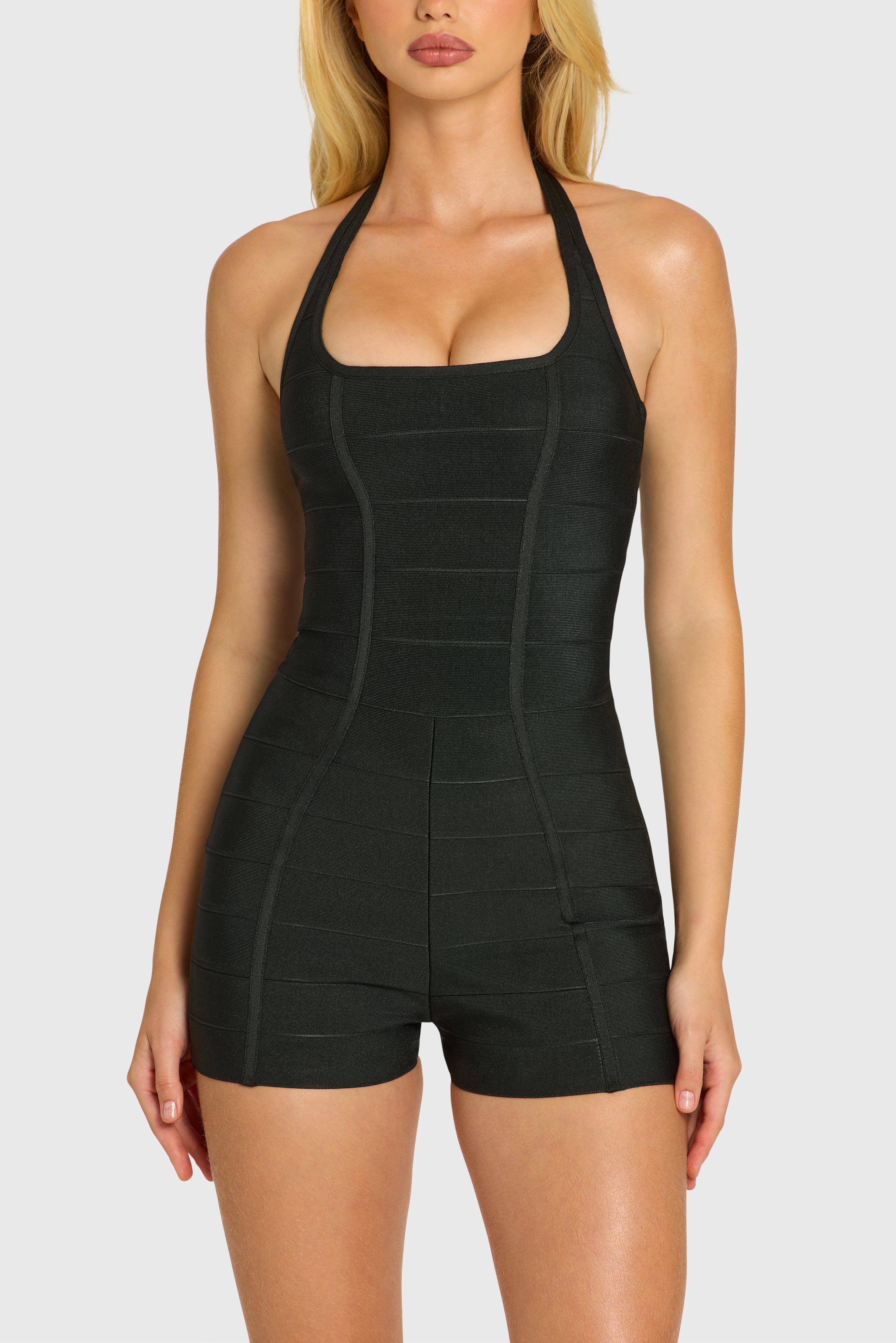 Oh Polly Dalia combishort bandage noir