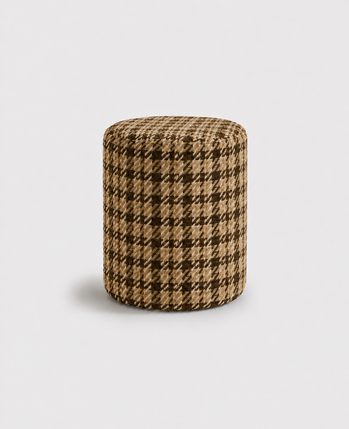 The Ethiquette Villeroy pouf tweed pied-de-poule 34 cm