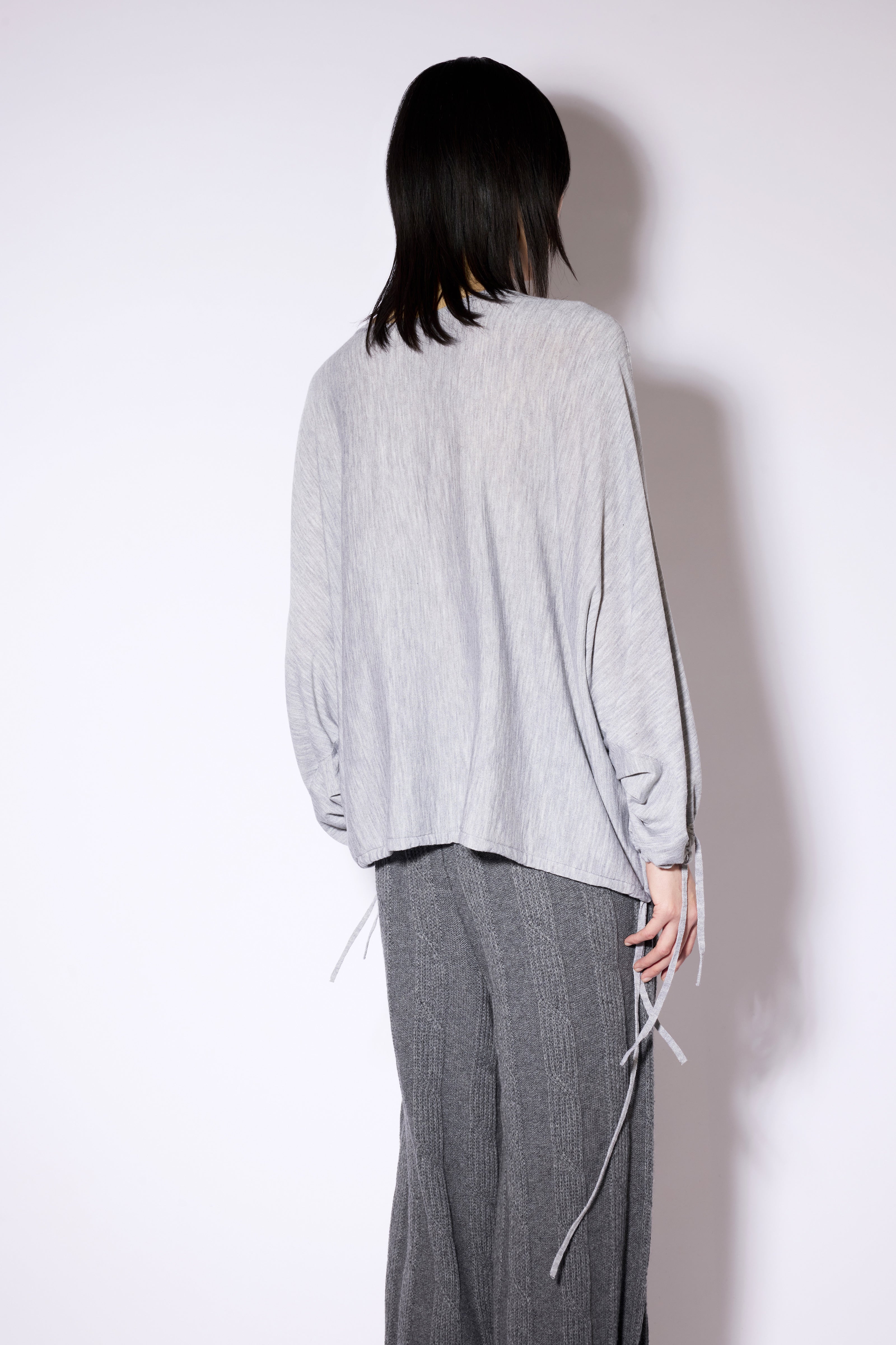 Liviana Conti Maglieria Misia pull gris clair 100% laine mérinos