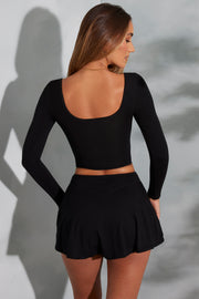 Oh Polly Shorts Mia 6189 jupe-short noire modal