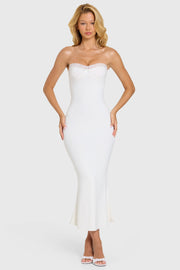 Oh Polly Winslet Robe Bustier Coconut Blanc Dentelle