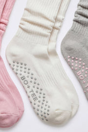 Bo+Tee Chaussettes Pilates Antidérapantes Lot 3 Multicolore