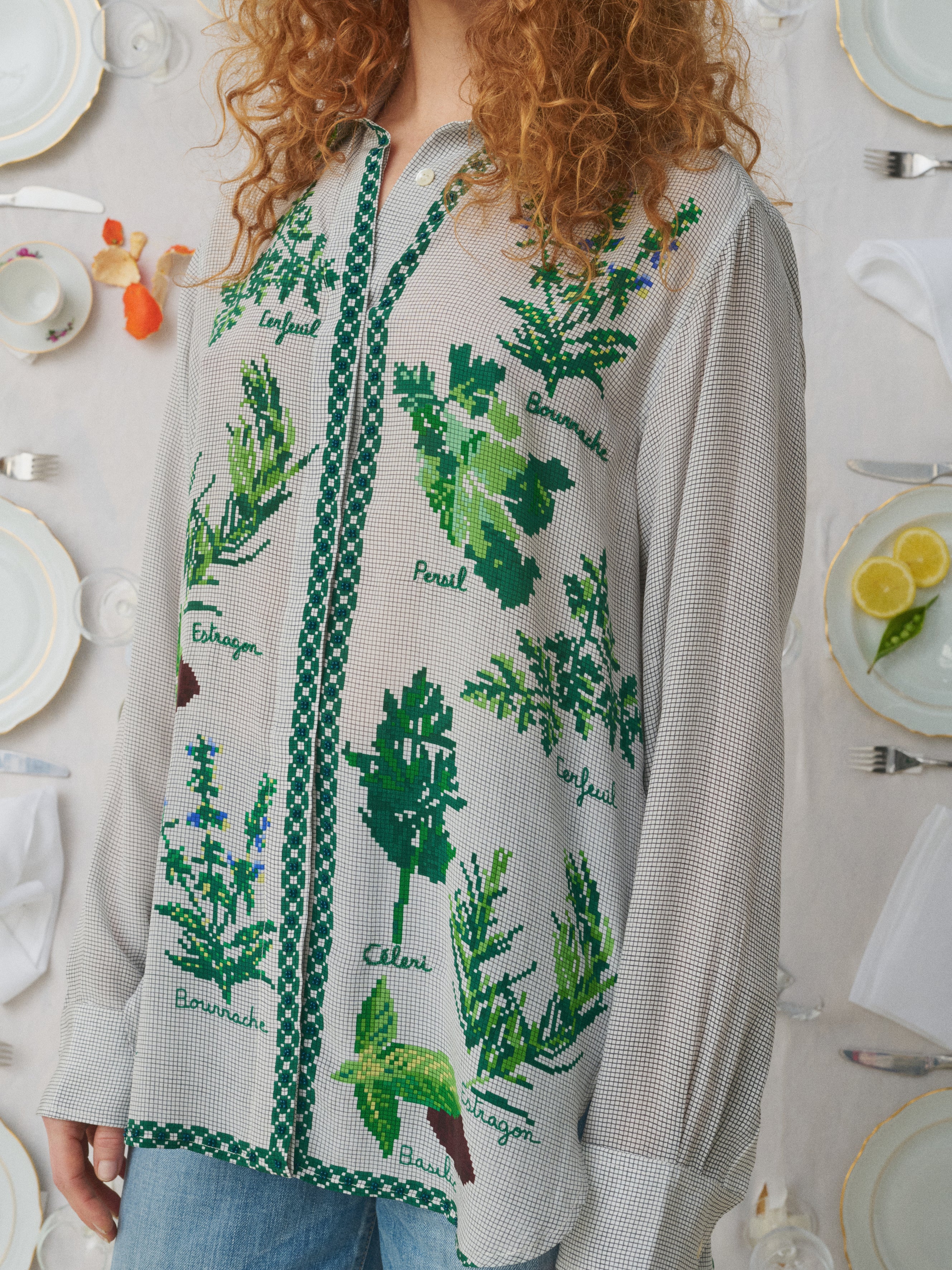 MII Mii à table Chemise Assia chemise soie Le Potager
