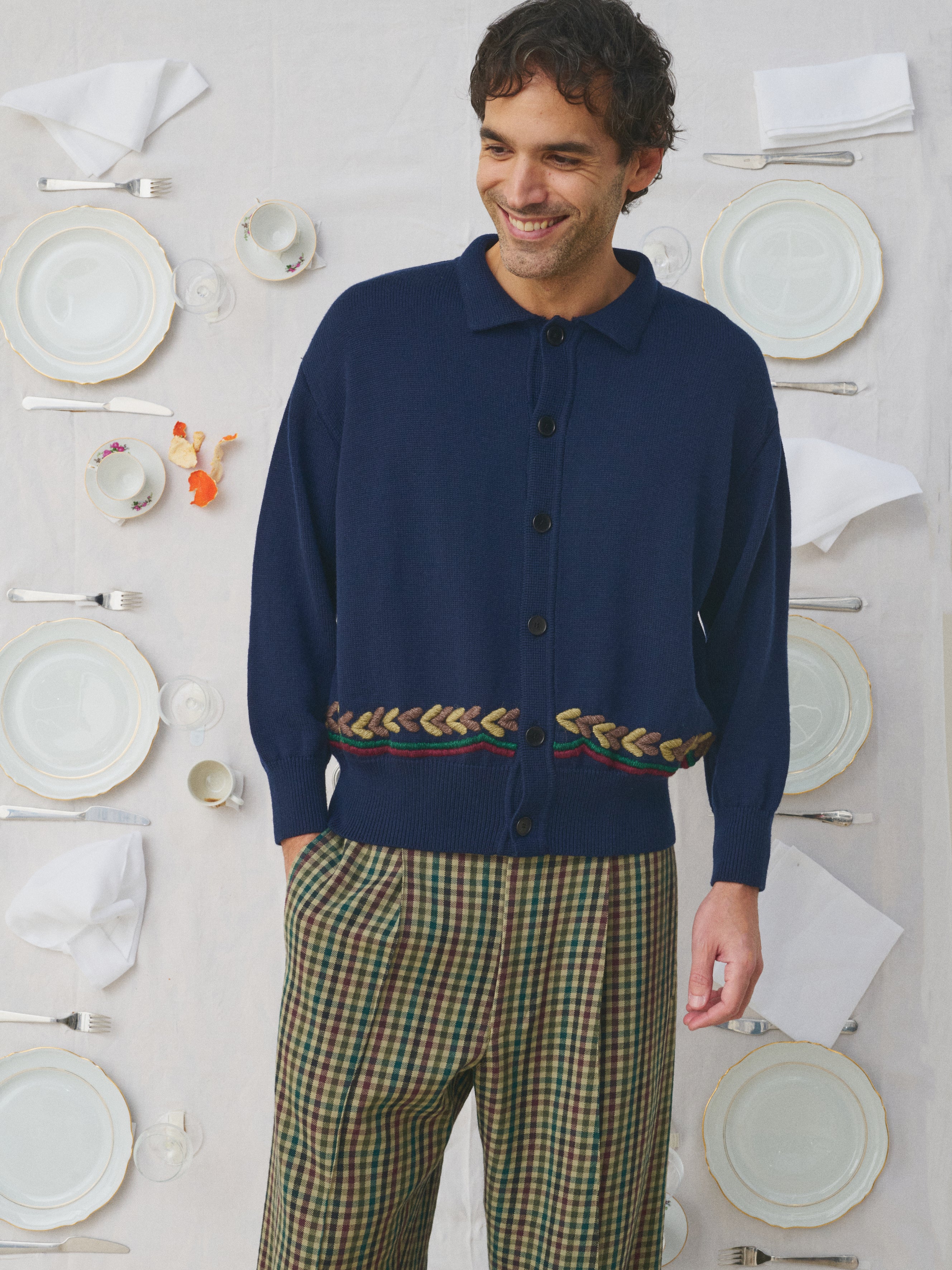 MII À table cardigan Albert La Table homme maille