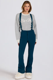 Oh Polly salopette ski taille haute sarcelle matelassée BT2393