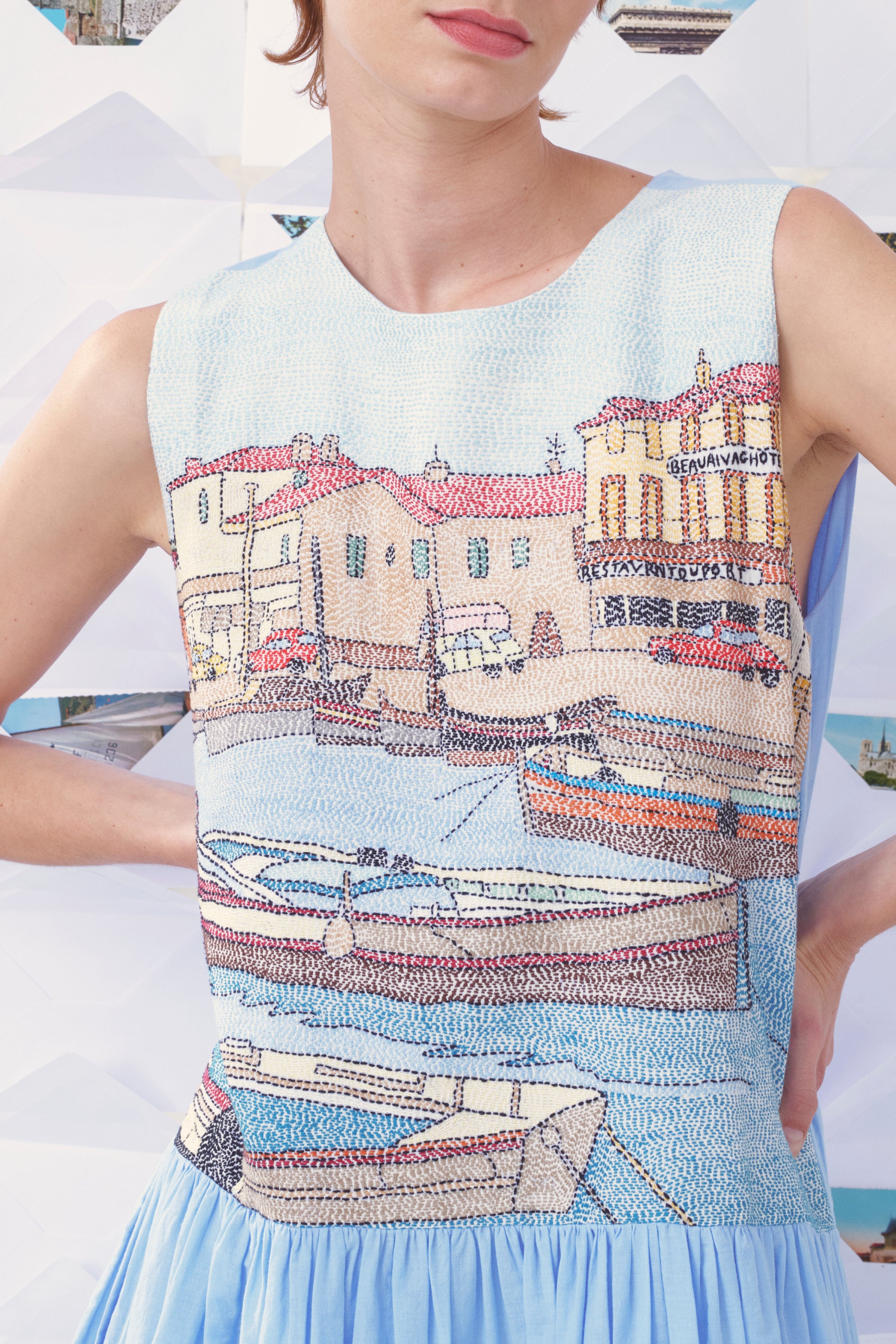 MII Carte postale Robe Edith Provence coton