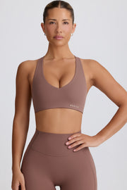 Oh Polly Bo+Tee brassière sport mocha maintien léger