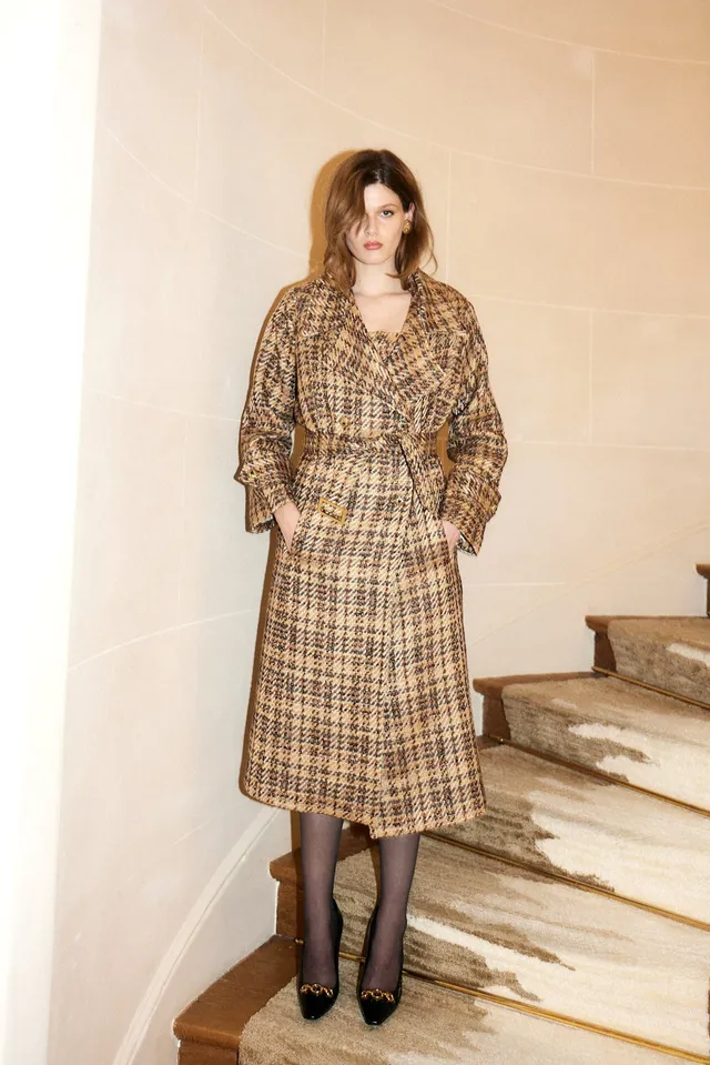 The Ethiquette Mary-Hélène Trench Villeroy trench tweed taille M