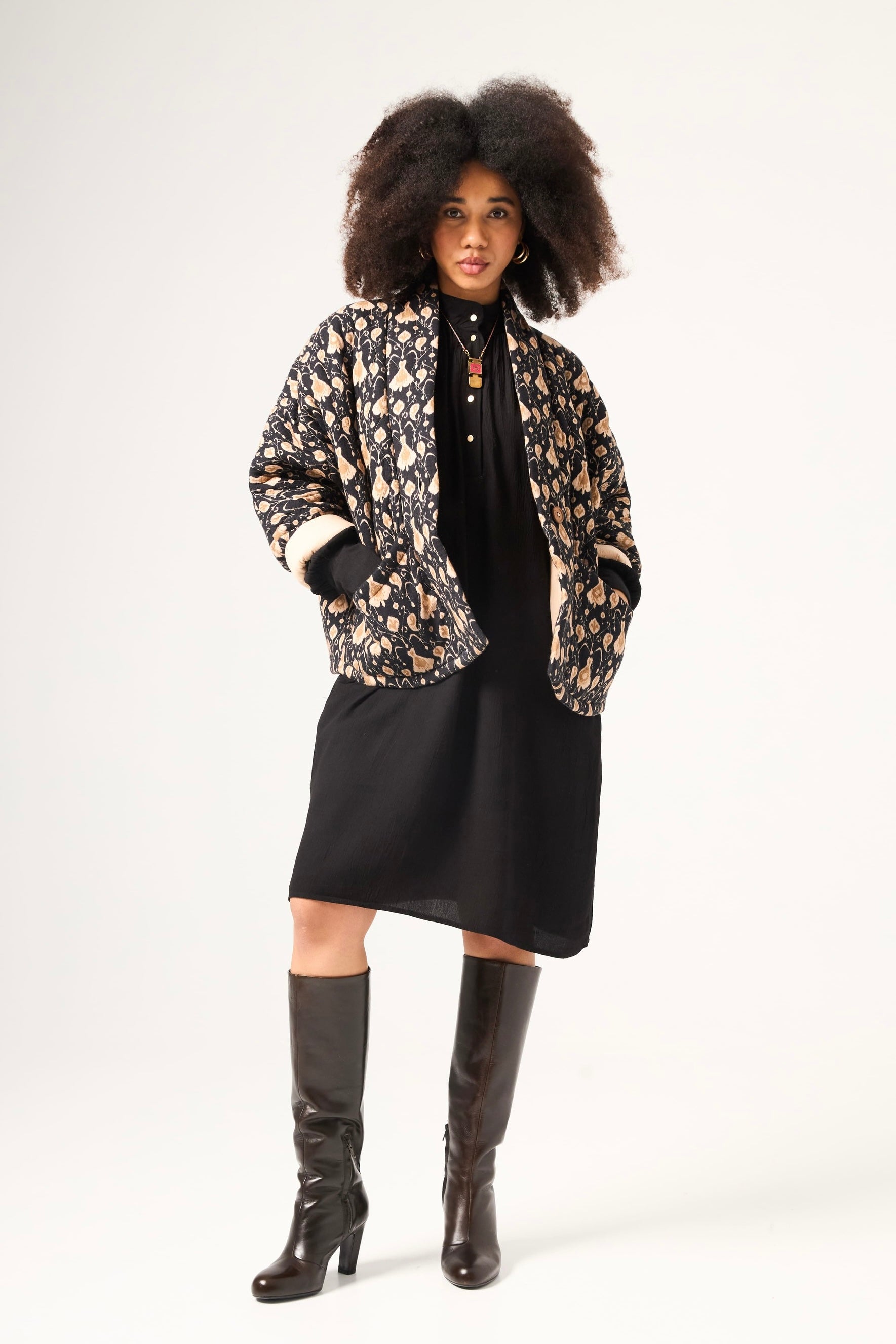 Chicosoleil Ayla veste matelassée paisley tribal coton