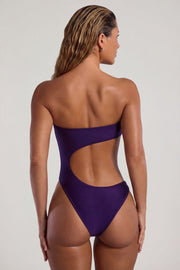 Oh Polly Tulum maillot une pièce bandeau violet foncé