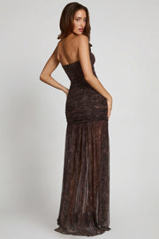 Oh Polly Ersilia 14504B robe maxi snake strass bandeau