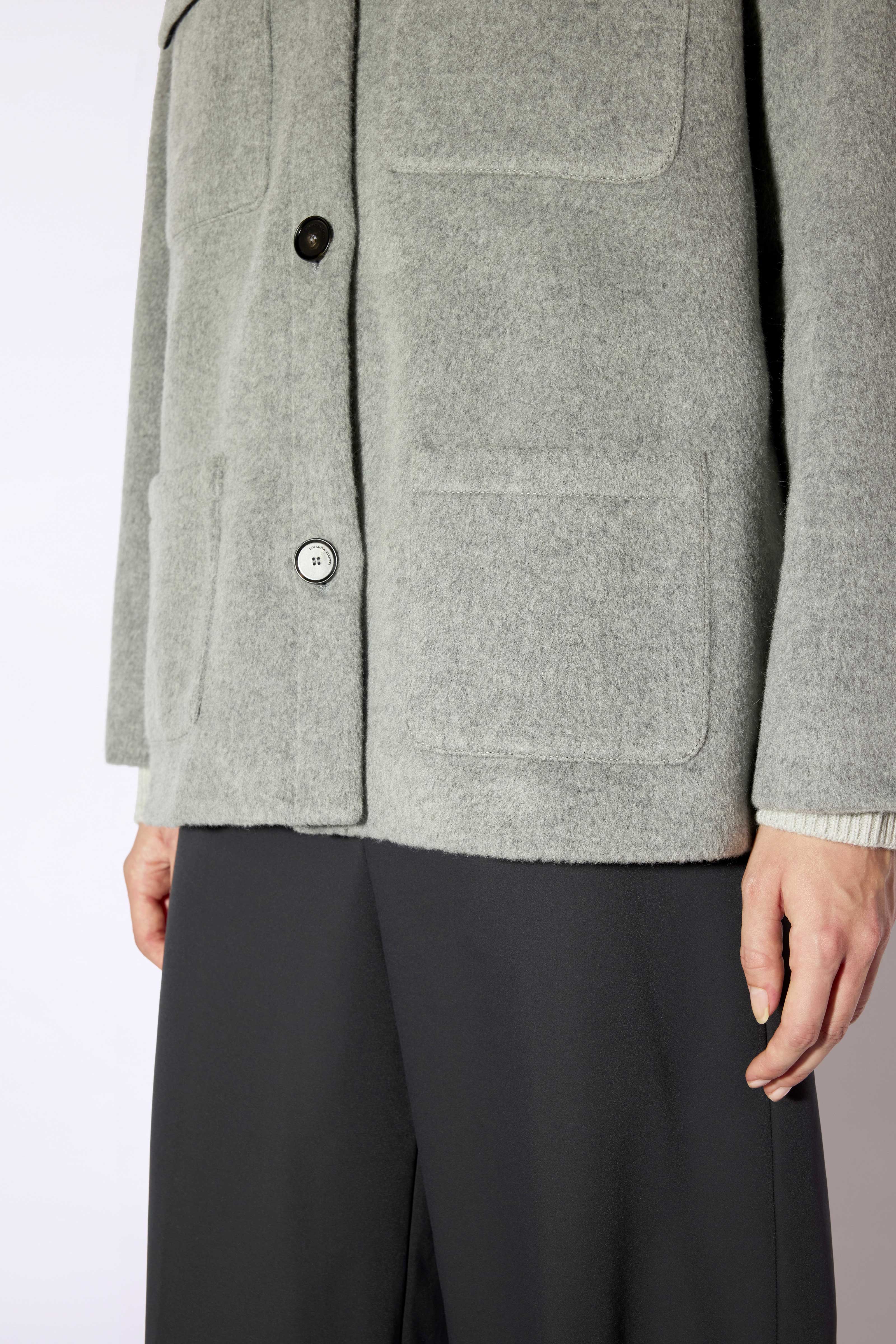 Liviana Conti Gwen veste drap cachemire gris 38-48