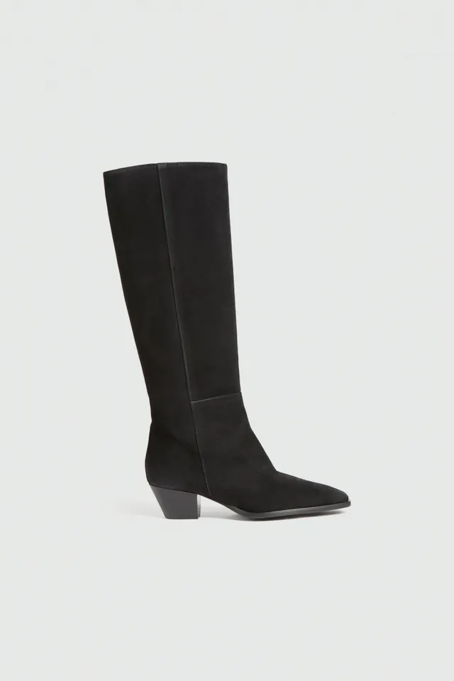 Liviana Conti Elisabeth bottes texanes cuir noir