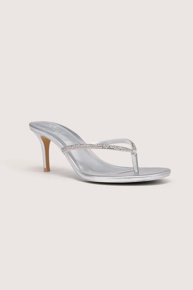Oh Polly Coco Sandale Talon Argent 8 cm strass