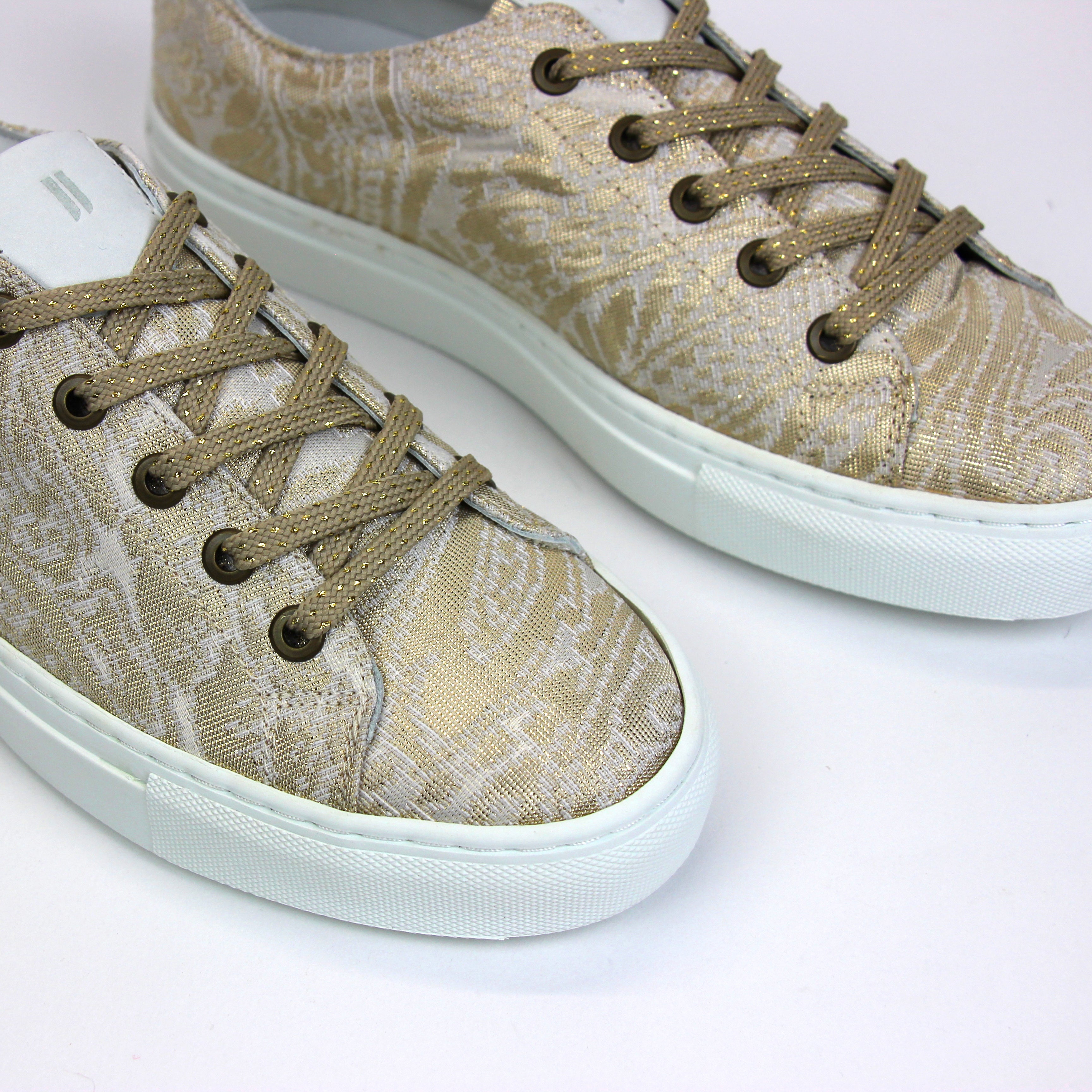 The Ethiquette Sneakers baskets brocart ivoire 36-41
