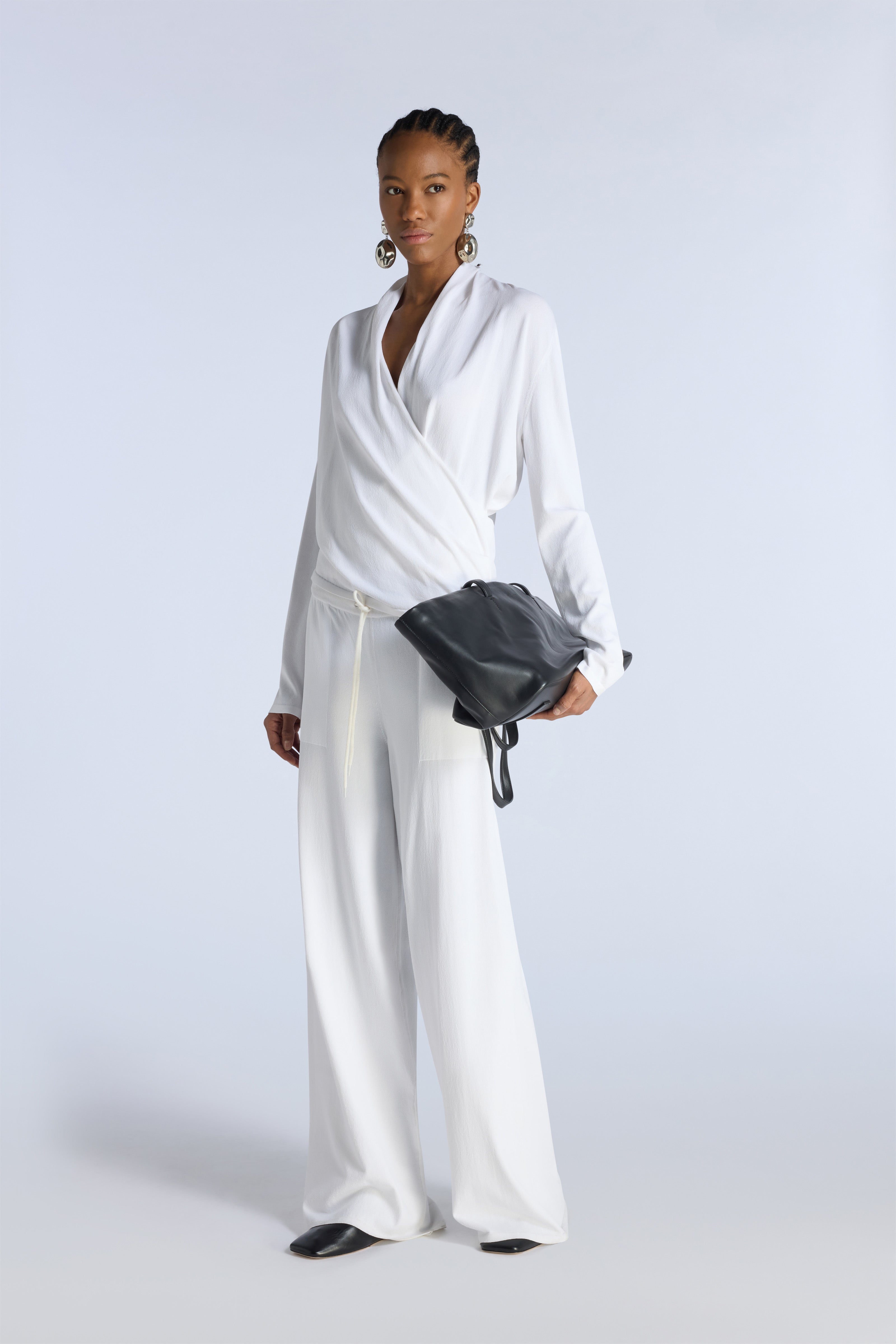 Liviana Conti Brad pantalon baggy blanc viscose stretch