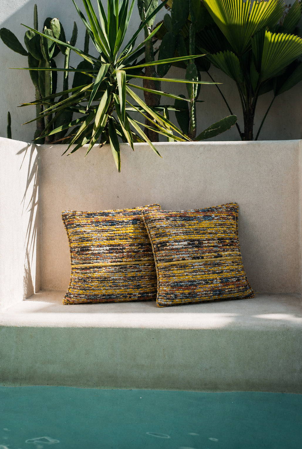The Ethiquette Maison Saint Tropez housse coussin 40x40 tweed