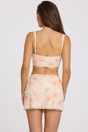Oh Polly Ranya bralette pêche ombré perles 3D