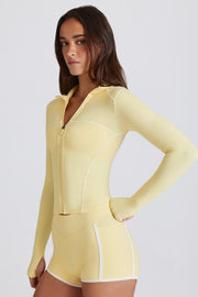 Bo+Tee veste zip sport citron contrastée