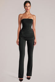 Oh Polly Trousers pantalon noir mi-taille micro-flare