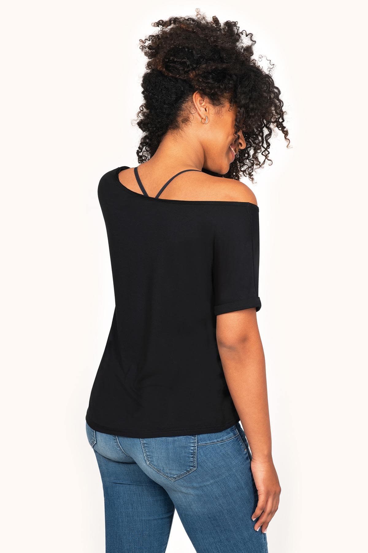 THELMA & ROSE Tess top noir T1 col danseuse