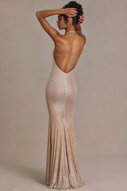 Oh Polly Embellished Robe longue 15130 sable strass