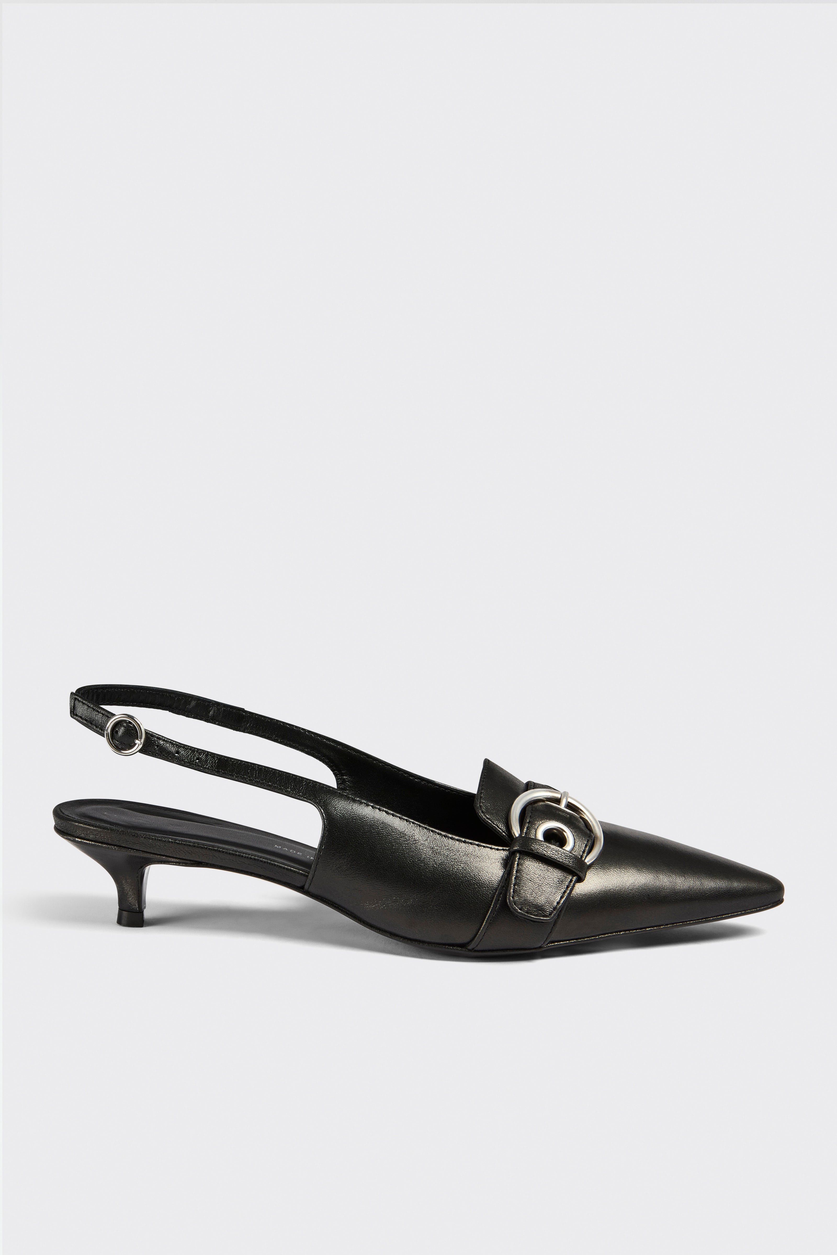 Liviana Conti Jude Slingback Nappa Noir Pointe Boucle 40 mm