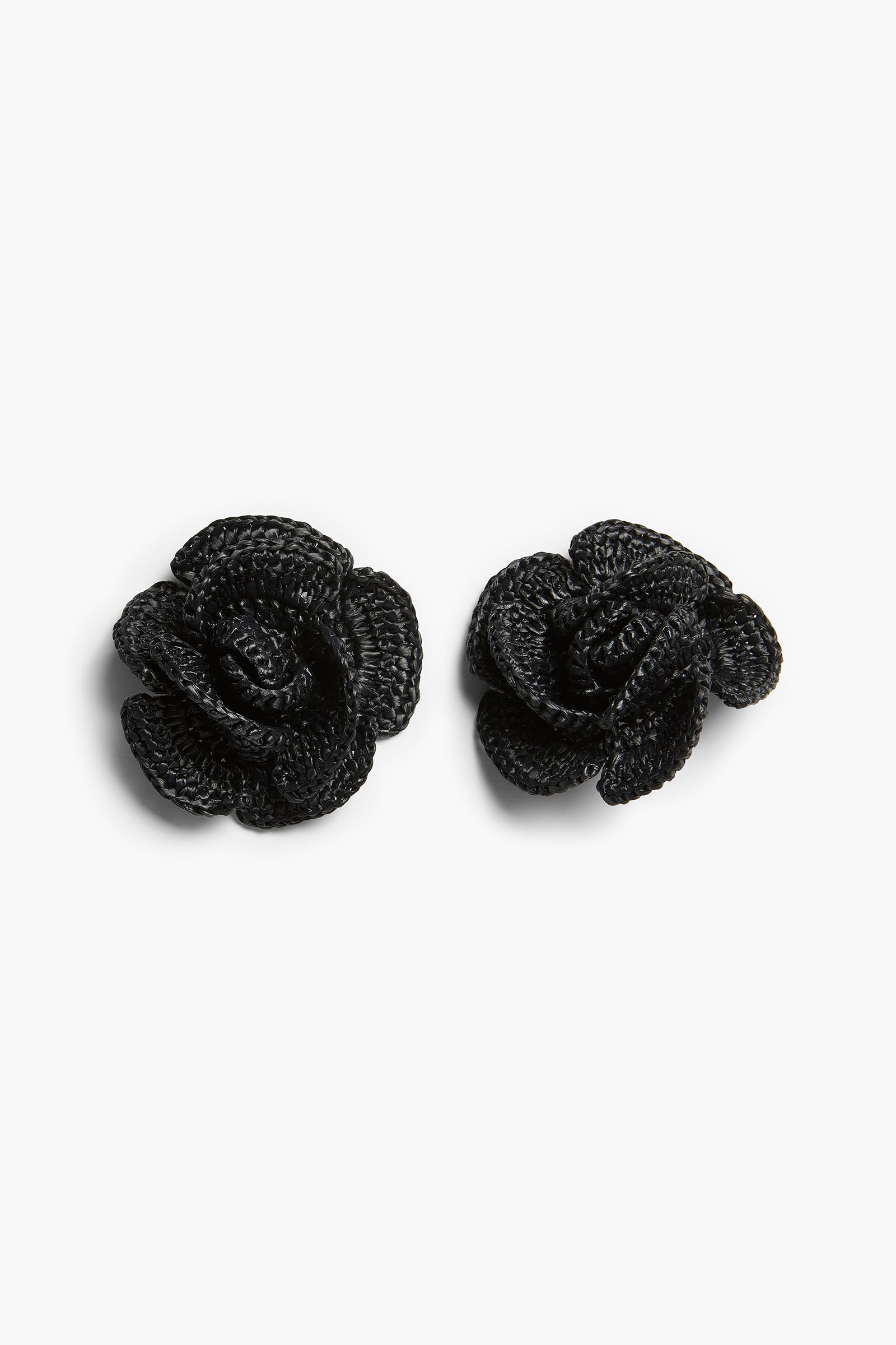 Liviana Conti Alia boucles oreilles rafia noir crochet