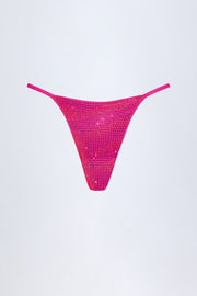 Oh Polly Swim Jalama NS10492C bas de bikini rose tropical strass