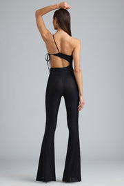 Oh Polly Jumpsuits 8183 combinaison évasée noire Black métal