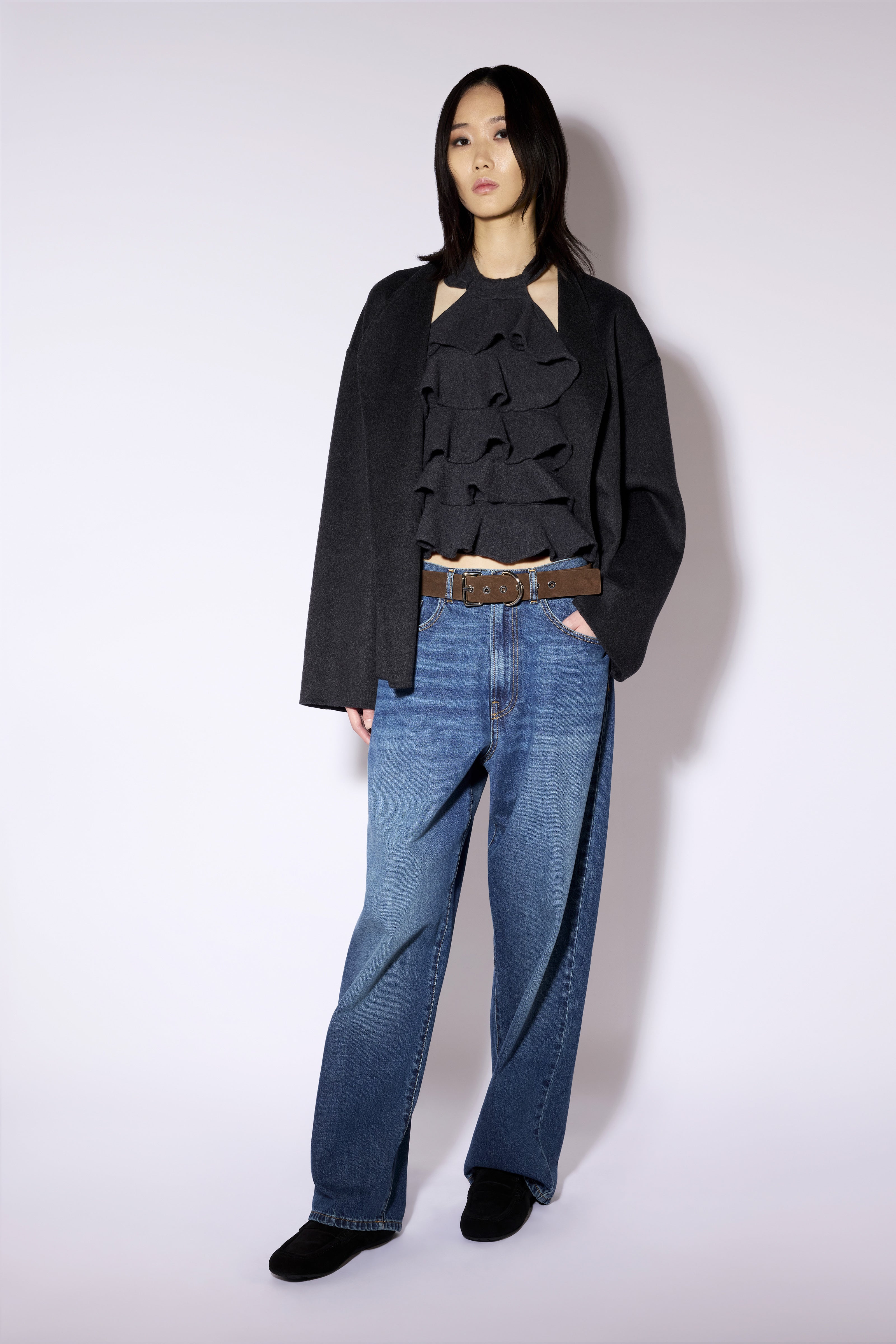 Liviana Conti Breanna top laine anthracite slim