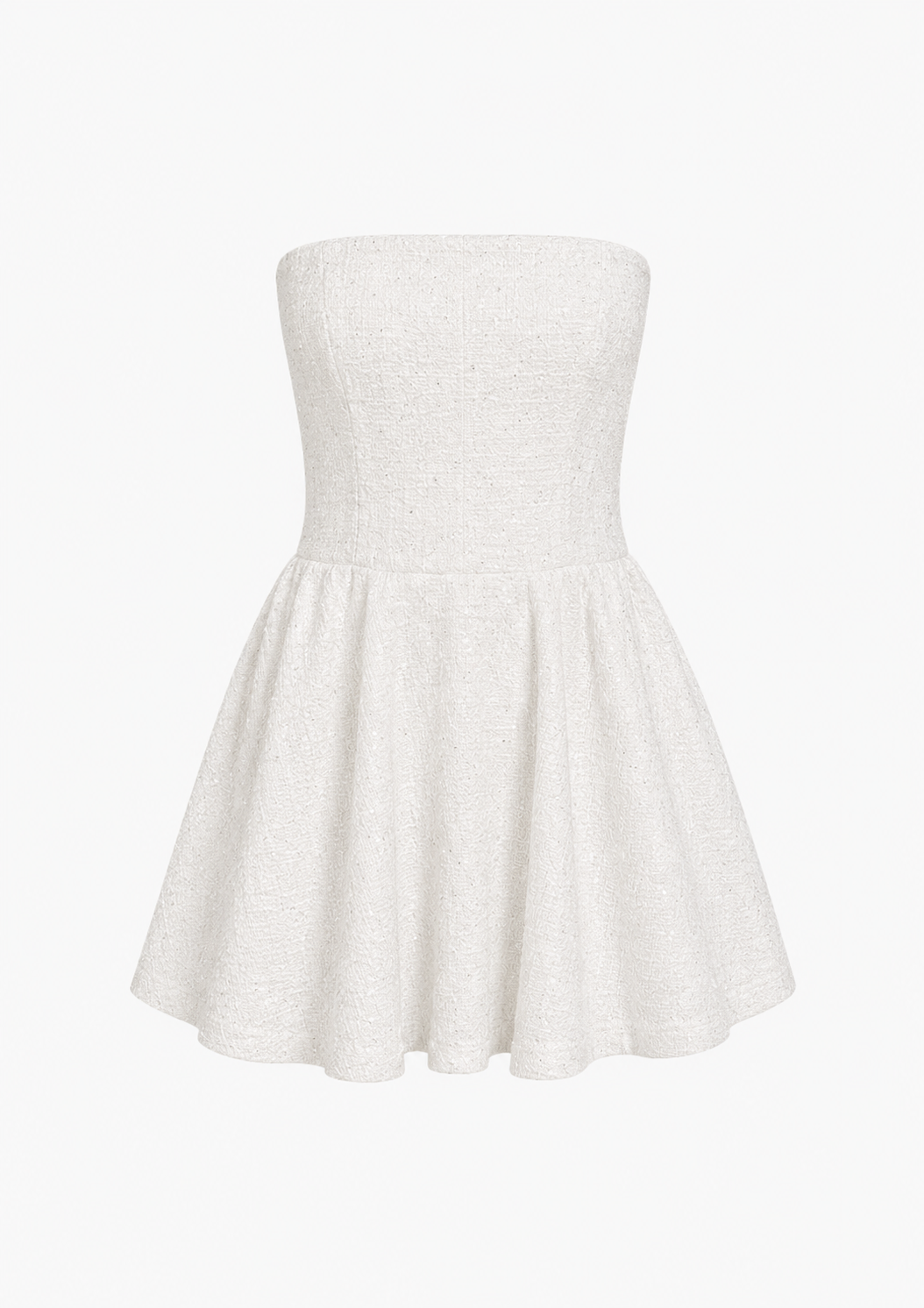 The Ethiquette Robes Mirage Diamant robe tweed blanc XS-XL