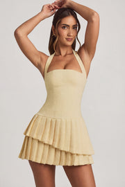 Oh Polly Rosaria 12395 robe mini jaune pastel